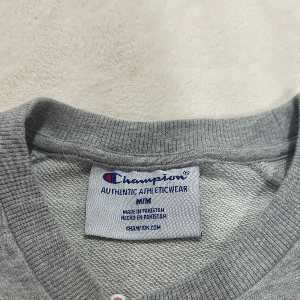 Champion Light Gray Pullover with Front Script Logo - Picture 5 of 6